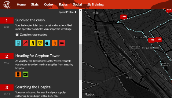 Zombies, Run! Gamification
